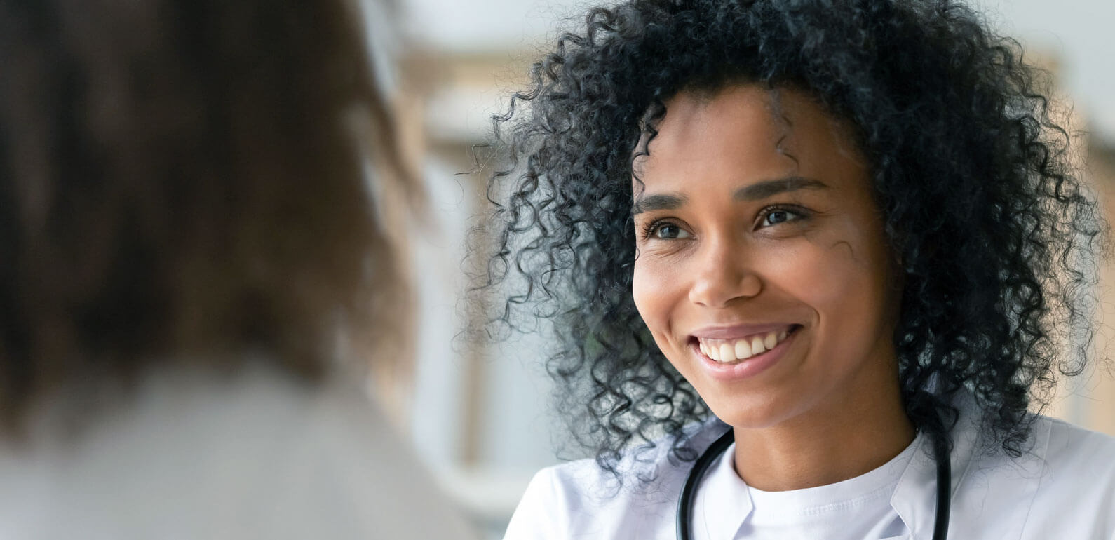 Smiling female health worker