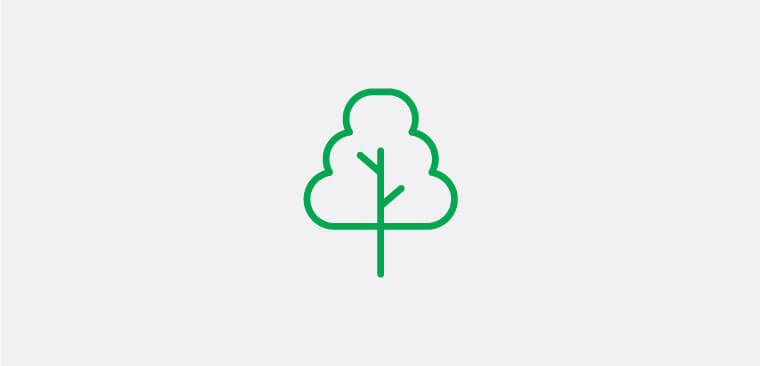 CO 2 icon. Tree